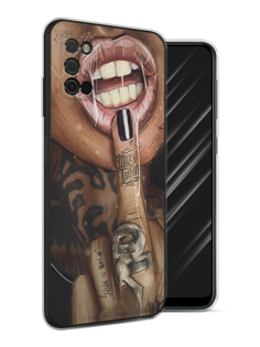 Чехол Awog на Samsung Galaxy A03S / Самсунг A03S "Девушка с татуировками"