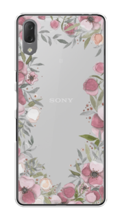 Чехол Awog на Sony Xperia L3 "Розовая цветочная рамка"