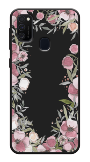 Чехол Awog на Samsung Galaxy M30s/M21 "Розовая цветочная рамка"