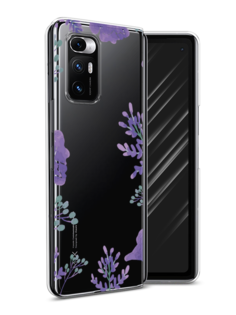 Чехол Awog на Xiaomi Mi Mix Fold "Сиреневая цветочная рамка"