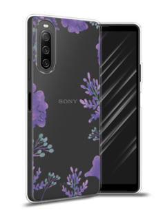 Чехол Awog на Sony Xperia 10 IV "Сиреневая цветочная рамка"