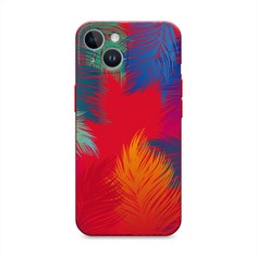 Чехол Awog на Apple iPhone 14 / Айфон 14 "Рамка из перьев"