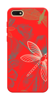 Чехол Awog на Honor 7A/Y5 Prime 2018/Y5 2018 "Тени стрекоз"