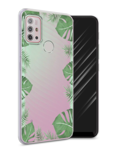 Чехол Awog на Lenovo K13 Note / Леново K13 Note "Листья папоротника рамка"