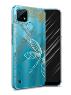 Чехол Awog на Realme C21 "Тени стрекоз"
