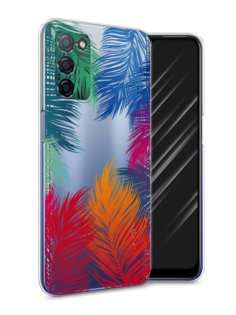 Чехол Awog на Oppo A55s 5G "Рамка из перьев"