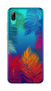 Чехол Awog на Huawei Y6 Pro (Prime) 2019 "Рамка из перьев"
