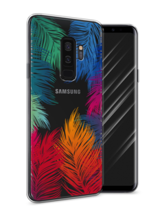 Чехол Awog на Samsung Galaxy S9 + "Рамка из перьев"