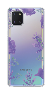 Чехол Awog на Samsung Galaxy Note 10 Lite "Сиреневая цветочная рамка"