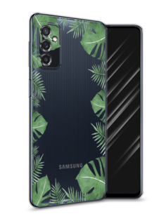 Чехол Awog на Samsung Galaxy M52 / Самсунг M52 "Листья папоротника рамка"
