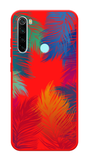 Чехол Awog на Xiaomi Redmi Note 8 "Рамка из перьев"