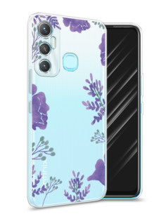 Чехол Awog на Infinix HOT 11 64 GB "Сиреневая цветочная рамка"