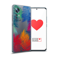 Силиконовый чехол Awog "Рамка из перьев" для Xiaomi 12