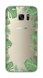Чехол Awog на Samsung Galaxy S7 edge "Листья папоротника рамка"