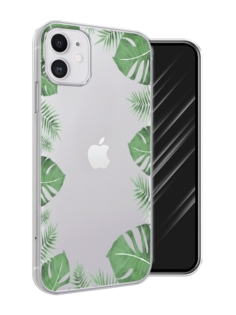 Чехол Awog на Apple iPhone 11 / Айфон 11 "Листья папоротника рамка"