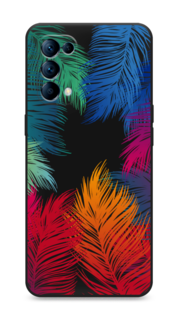 Чехол Awog на Oppo Reno 5 "Рамка из перьев"