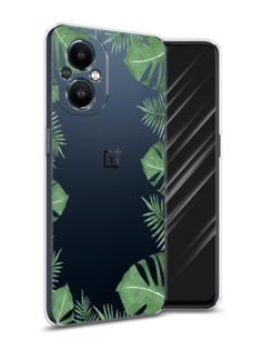 Чехол Awog на OnePlus Nord N20 5G / ВанПлас Норд N20 5G "Листья папоротника рамка"