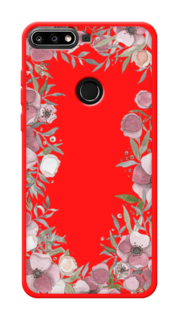 Чехол Awog на Huawei Y7 2019 "Розовая цветочная рамка"