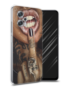 Чехол Awog на Poco X4 GT/Redmi Note 11T Pro/11T Pro Plus "Девушка с татуировками"