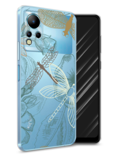 Чехол Awog на Infinix Note 11 "Тени стрекоз"