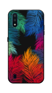 Чехол Awog на Samsung Galaxy M01 / Самсунг M01 "Рамка из перьев"