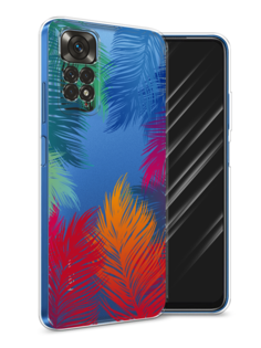 Чехол Awog на Xiaomi Redmi Note 11 4G Global/Redmi Note 11S "Рамка из перьев"