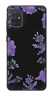 Чехол Awog на Samsung Galaxy A71 4G "Сиреневая цветочная рамка"