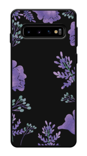 Чехол Awog на Samsung Galaxy S10 Plus "Сиреневая цветочная рамка"