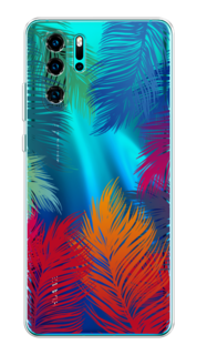 Чехол Awog на Huawei P30 Pro "Рамка из перьев"