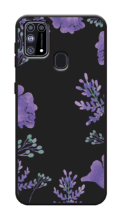 Чехол Awog на Samsung Galaxy M31 / Самсунг M31 "Сиреневая цветочная рамка"
