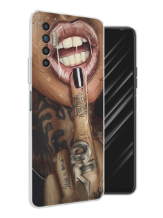 Чехол Awog на Tecno Camon 17P "Девушка с татуировками"