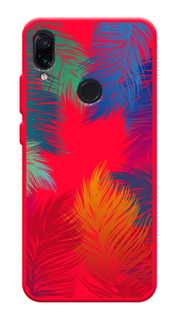 Чехол Awog на Xiaomi Redmi 7 "Рамка из перьев"