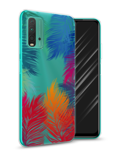 Чехол Awog на Xiaomi Redmi 9T "Рамка из перьев"