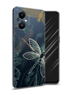 Чехол Awog на OnePlus Nord N20 5G / ВанПлас Норд N20 5G "Тени стрекоз"