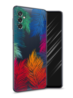 Чехол Awog на Samsung Galaxy M52 / Самсунг M52 "Рамка из перьев"