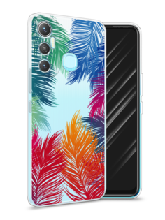 Чехол Awog на Infinix HOT 11 64 GB "Рамка из перьев"