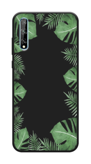 Чехол Awog на Huawei P Smart S "Листья папоротника рамка"