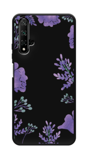 Чехол Awog на Huawei Nova 5T "Сиреневая цветочная рамка"