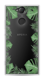 Чехол Awog на Sony Xperia XA2 "Листья папоротника рамка"