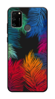 Чехол Awog на Honor 9A "Рамка из перьев"