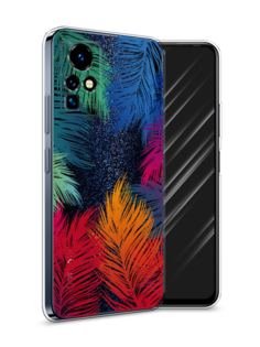 Чехол Awog на Infinix Zero X Pro "Рамка из перьев"