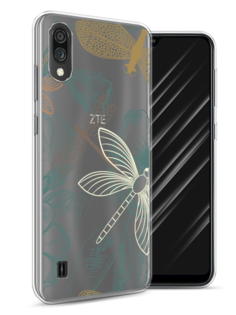 Чехол Awog на ZTE Blade A5 (2020) / ЗТЕ Блэйд A5 (2020) "Тени стрекоз"