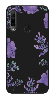 Чехол Awog на Honor 9X Premium "Сиреневая цветочная рамка"