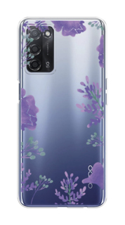 Чехол Awog на Oppo A55 5G "Сиреневая цветочная рамка"