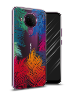 Чехол Awog на Nokia 5.4 / Нокиа 5.4 "Рамка из перьев"