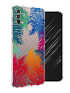 Чехол Awog на Lenovo K14 Plus/Motorola Moto E20/E30/E40 "Рамка из перьев"
