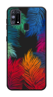 Чехол Awog на Samsung Galaxy M31 / Самсунг M31 "Рамка из перьев"