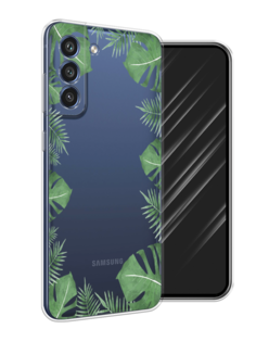 Чехол Awog на Samsung Galaxy S21 FE 5G / Самсунг S21 FE 5G "Листья папоротника рамка"