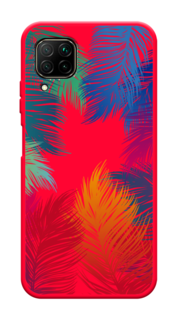 Чехол Awog на Huawei P40 lite/Nova 6 SE/Nova 7i "Рамка из перьев"