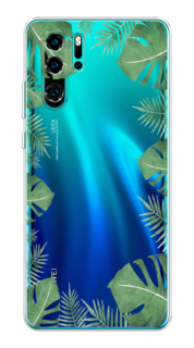 Чехол Awog на Huawei P30 Pro "Листья папоротника рамка"
